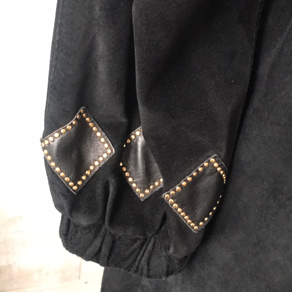 1980s diCapra genuine suede long dressy coat - Picture 10 of 16